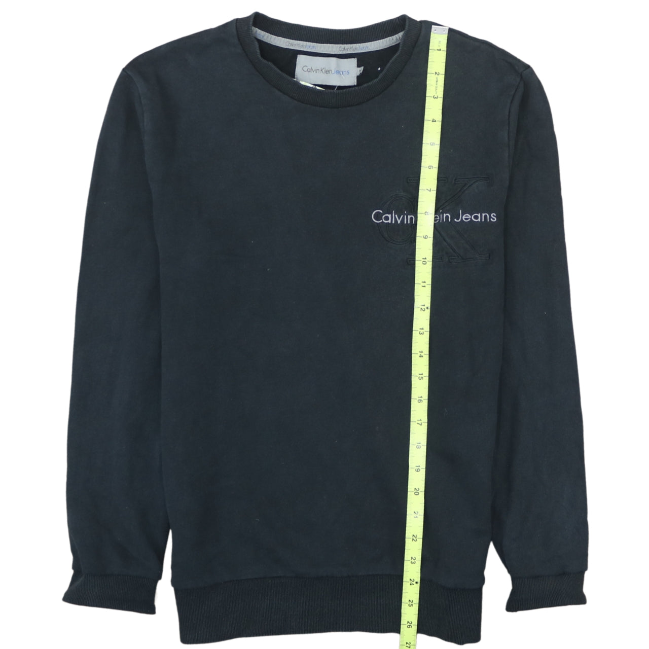 Calvin Klein Jeans Men's Black M Crew Neck Cotton Sweatshirt
