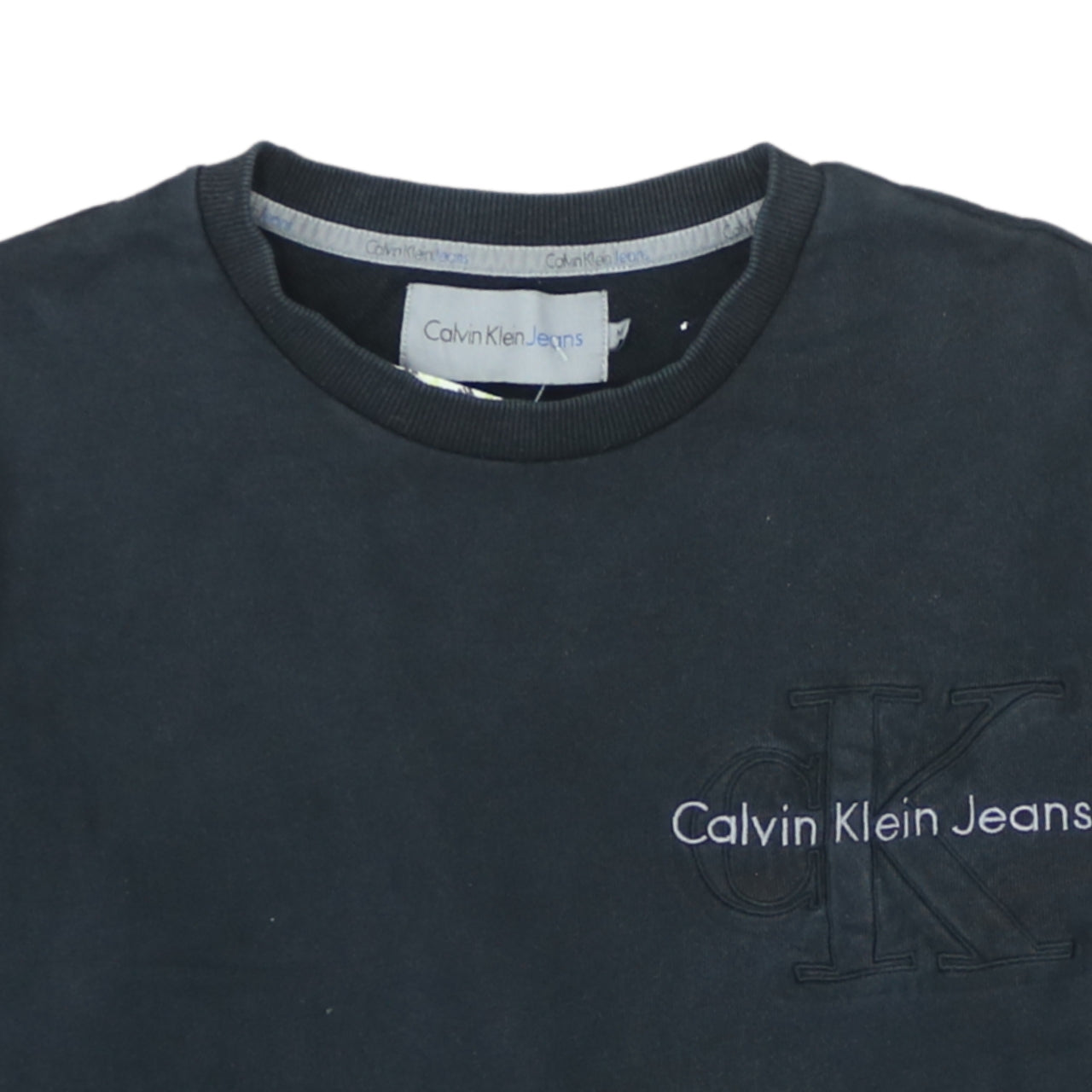 Calvin Klein Jeans Men's Black M Crew Neck Cotton Sweatshirt