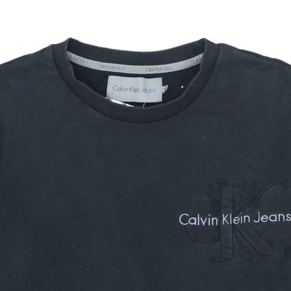 Calvin Klein Jeans Men's Black M Crew Neck Cotton Sweatshirt