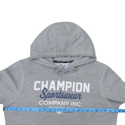 Champion Men's Grey Pullover Hoodie XL Sports Logo Fleece