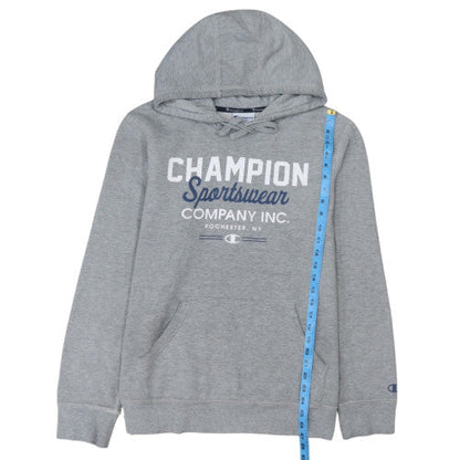 Champion Men's Grey Pullover Hoodie XL Sports Logo Fleece
