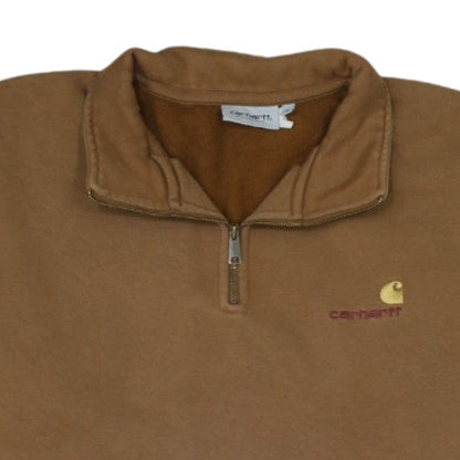 Carhartt Men's Brown XL 1/2 Zip Fleece Sweatshirt