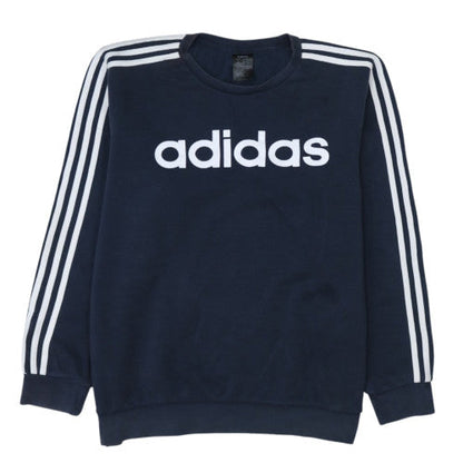 Adidas Mens Blue XL Pullover Crew Neck Fleece Sweatshirt
