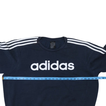 Adidas Mens Blue XL Pullover Crew Neck Fleece Sweatshirt