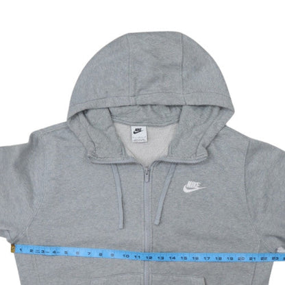 Nike Mens Grey Full Zip Hoodie M Classic Fleece Sweatshirt