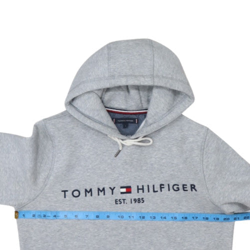 Tommy Hilfiger Women's Grey Small Pullover Hoodie with Logo