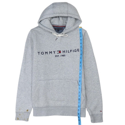 Tommy Hilfiger Women's Grey Small Pullover Hoodie with Logo