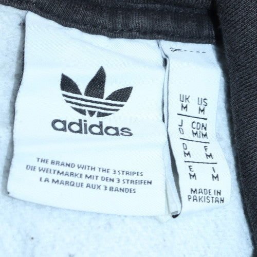 Adidas Men's Grey Pullover Hoodie Size M Fleece Sportswear