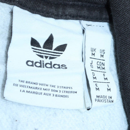Adidas Men's Grey Pullover Hoodie Size M Fleece Sportswear
