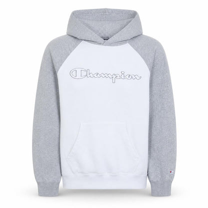 Champion Men’s Grey Pullover Hoodie Medium Fleece Logo Sweatshirt