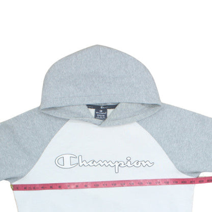 Champion Men’s Grey Pullover Hoodie Medium Fleece Logo Sweatshirt
