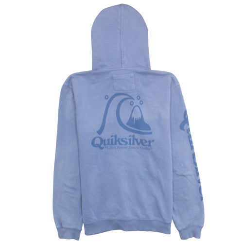 Quiksilver Men's Blue Medium Pullover Hoodie Surf Graphic
