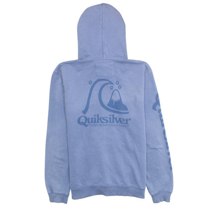 Quiksilver Men's Blue Medium Pullover Hoodie Surf Graphic