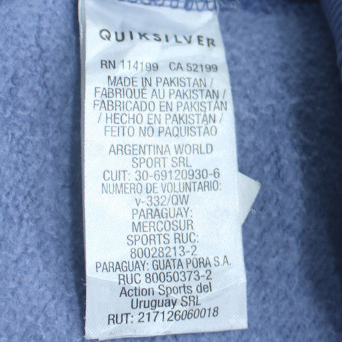 Quiksilver Men's Blue Medium Pullover Hoodie Surf Graphic