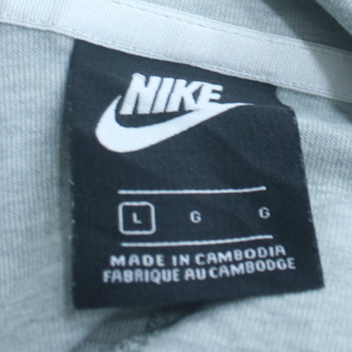 Nike Womens Grey Full Zip Hoodie Size L Cotton Blend Sportswear