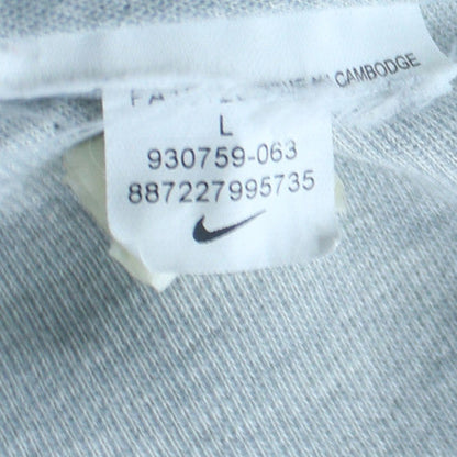 Nike Womens Grey Full Zip Hoodie Size L Cotton Blend Sportswear