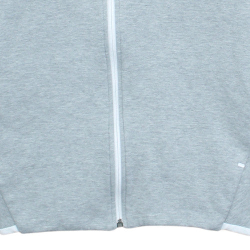 Nike Womens Grey Full Zip Hoodie Size L Cotton Blend Sportswear