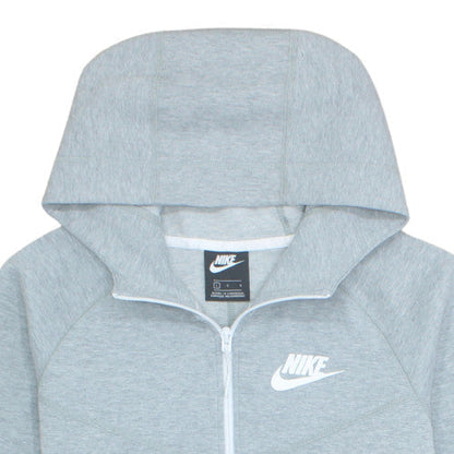 Nike Womens Grey Full Zip Hoodie Size L Cotton Blend Sportswear