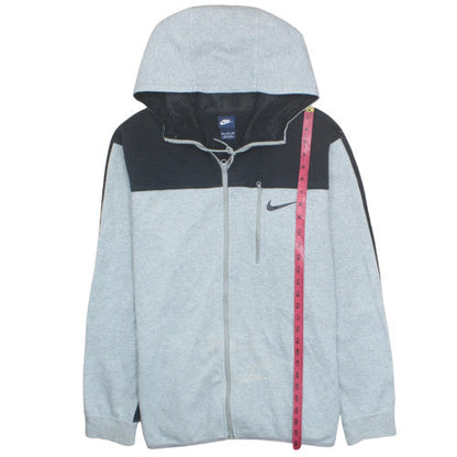 Nike Men's Grey Full Zip Hoodie 2XL Regular Fit Sweatshirt
