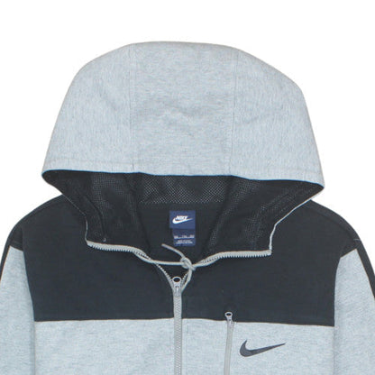Nike Men's Grey Full Zip Hoodie 2XL Regular Fit Sweatshirt