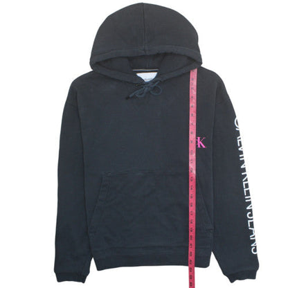 Calvin Klein Jeans Women Black S Pullover Hoodie Graphic Print