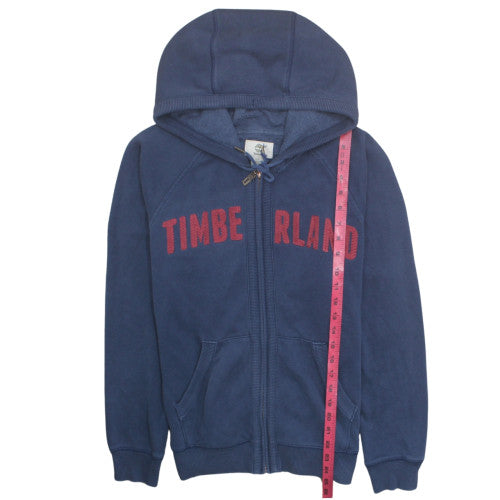 Timberland Men's Blue Full Zip Hoodie S Classic Logo Fleece