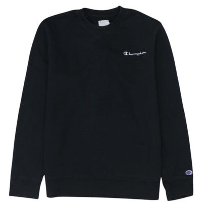 Champion Men's Black Pullover Sweatshirt L Crew Neck Fleece