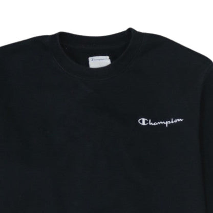 Champion Men's Black Pullover Sweatshirt L Crew Neck Fleece