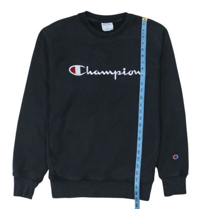 Champion Men's Black Medium Reverse Weave Crew Neck Sweatshirt