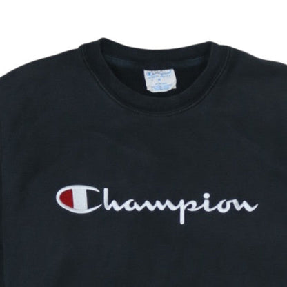 Champion Men's Black Medium Reverse Weave Crew Neck Sweatshirt