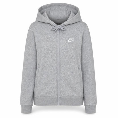 Nike Women's Grey Full Zip Hoodie Small Cotton Blend Casual