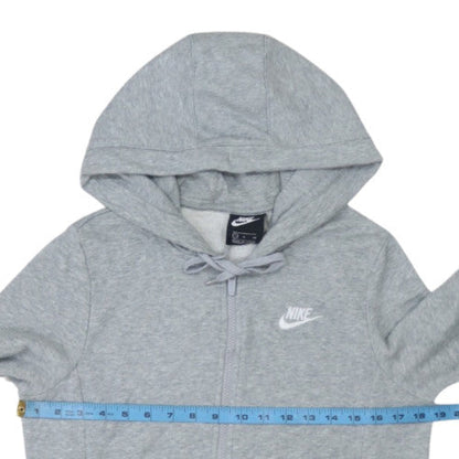 Nike Women's Grey Full Zip Hoodie Small Cotton Blend Casual