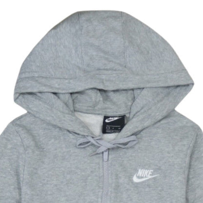 Nike Women's Grey Full Zip Hoodie Small Cotton Blend Casual