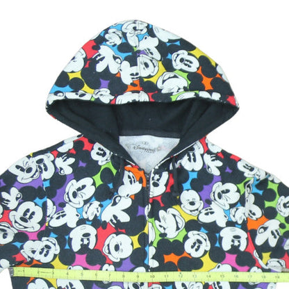 Disneyland Paris Womens Black Multicoloured Mickey Mouse Full Zip Hoodie Size S