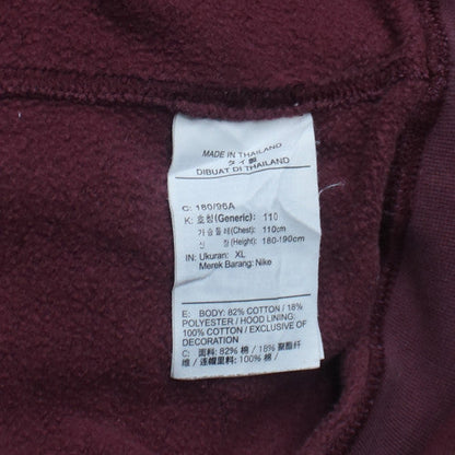 Nike Men's Purple XL Full Zip Fleece Hoodie Sweatshirt