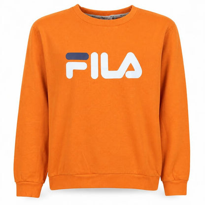 Fila Classics Orange Crew Neck Sweatshirt Womens Medium Cotton Blend