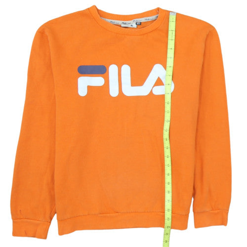 Fila Classics Orange Crew Neck Sweatshirt Womens Medium Cotton Blend