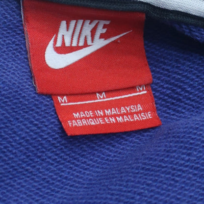 Nike Womens Blue Pullover Sweatshirt M Cotton Blend Casual Crew Neck