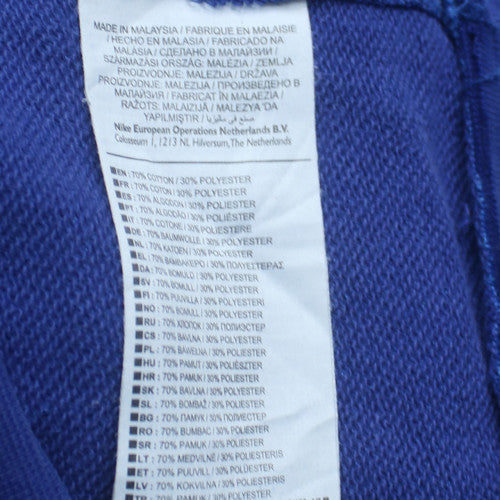 Nike Womens Blue Pullover Sweatshirt M Cotton Blend Casual Crew Neck