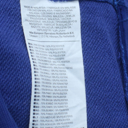 Nike Womens Blue Pullover Sweatshirt M Cotton Blend Casual Crew Neck