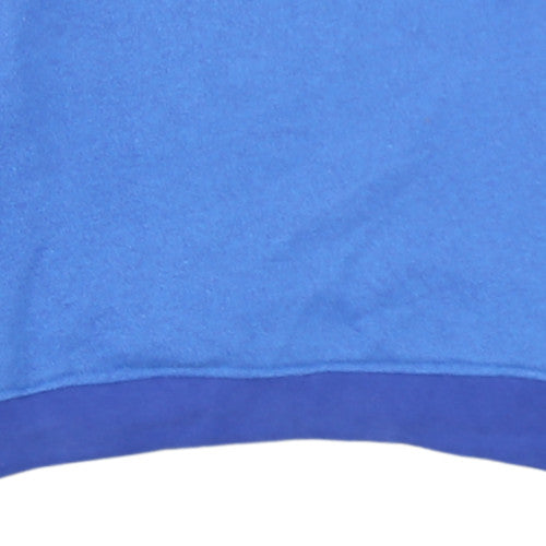 Nike Womens Blue Pullover Sweatshirt M Cotton Blend Casual Crew Neck