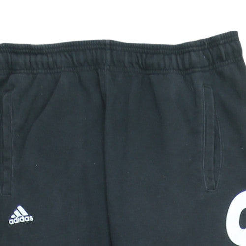 Adidas Men's Black Sport Essentials Sweatpants L Regular Fit