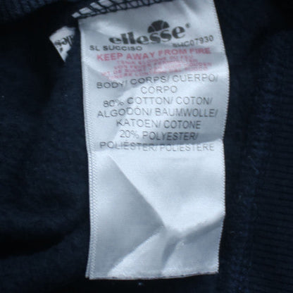 Ellesse Men's Blue Crew Neck Logo Sweatshirt Size S