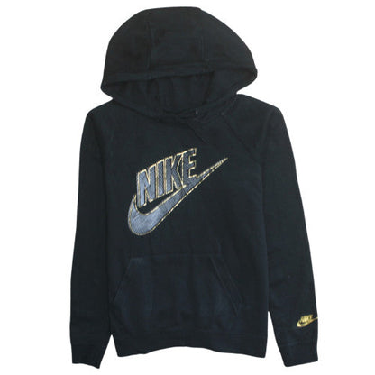 Nike Women's Black Medium Pullover Hoodie with Logo