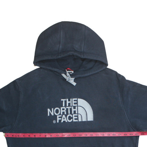 The North Face Mens Blue Pullover Hoodie L Fleece Cotton Sweatshirt