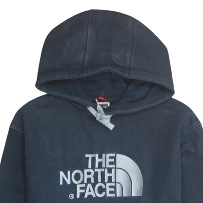 The North Face Mens Blue Pullover Hoodie L Fleece Cotton Sweatshirt