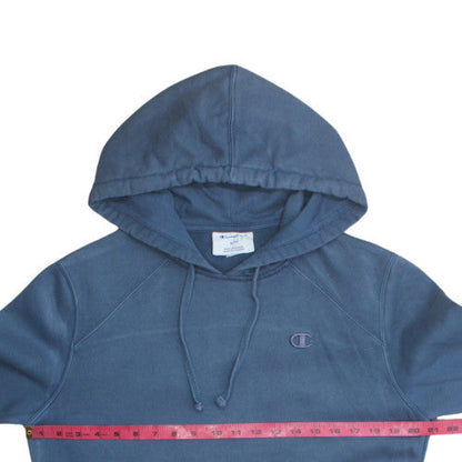 Champion Men Blue Pullover Hoodie S Fleece Long Sleeve Sweatshirt