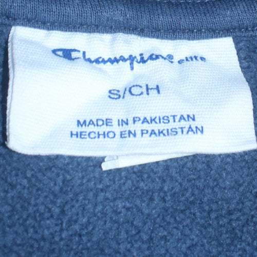 Champion Men Blue Pullover Hoodie S Fleece Long Sleeve Sweatshirt