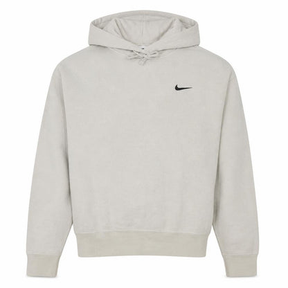 Nike Men Beige Pullover Hoodie Medium Fleece Regular Fit