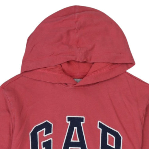GAP Women’s Red Pullover Hoodie L Cotton Logo Casual Sweatshirt